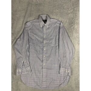 Brooks Brothers Mens Button-down Dress Shirt Country Club S Blue